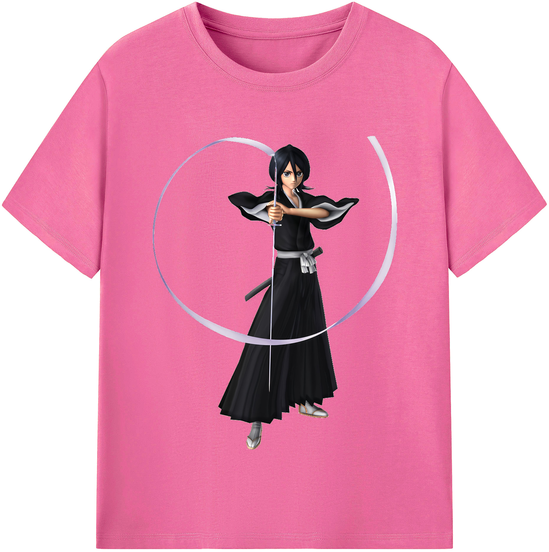 （画像用） ブリーチ 朽木ルキア BLEACH Kuchiki Rukia レディースカジュアルプリントTシャツ（綿100％）